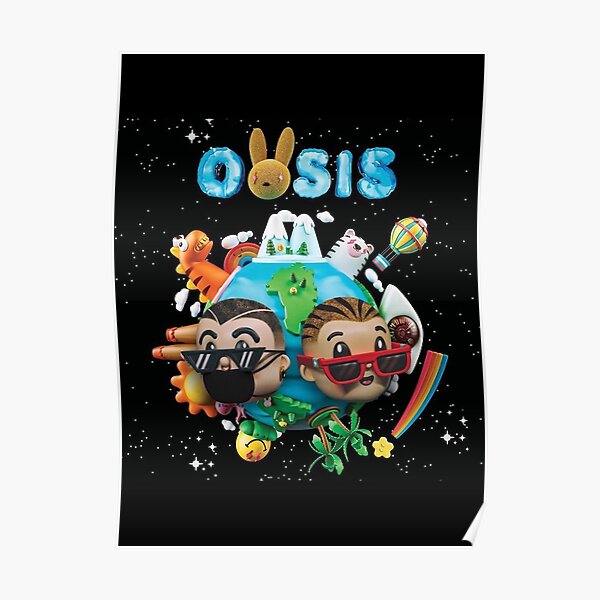 OASIS of J Balvin and Bad Bunny Poster RB3107 product Offical Bad Bunny Merch