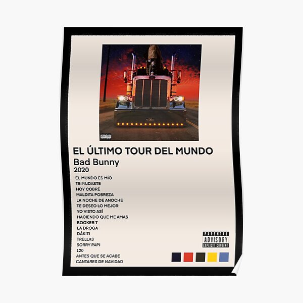 BAD BUNNY EL ULTIMO TOUR DEL MUNDO Poster RB3107 product Offical Bad Bunny Merch