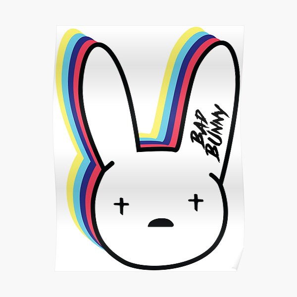 Bad Bunny Logo Poster RB3107 product Offical Bad Bunny Merch