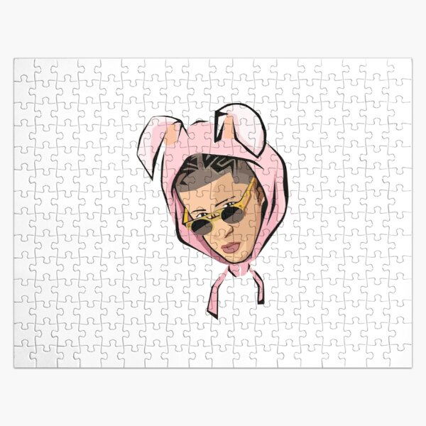 Best Selling - Bad Bunny Face Merchandise Jigsaw Puzzle RB3107 product Offical Bad Bunny Merch